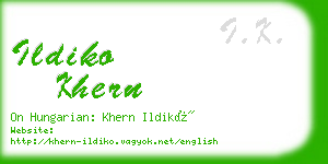 ildiko khern business card